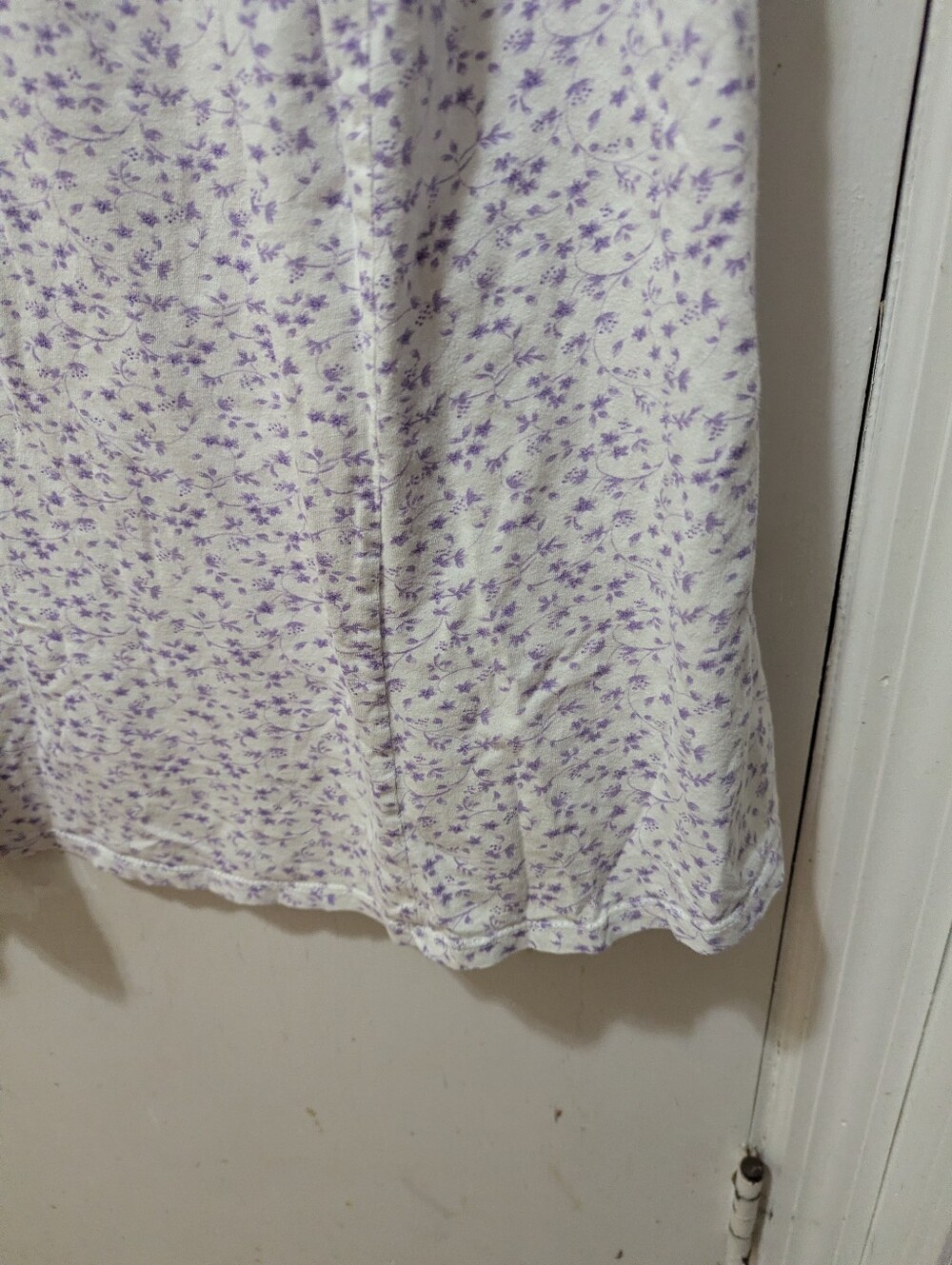 Bobbie Brooks XL Light Lavender Floral Sleeveless Nightgown - Picture 5 of 7
